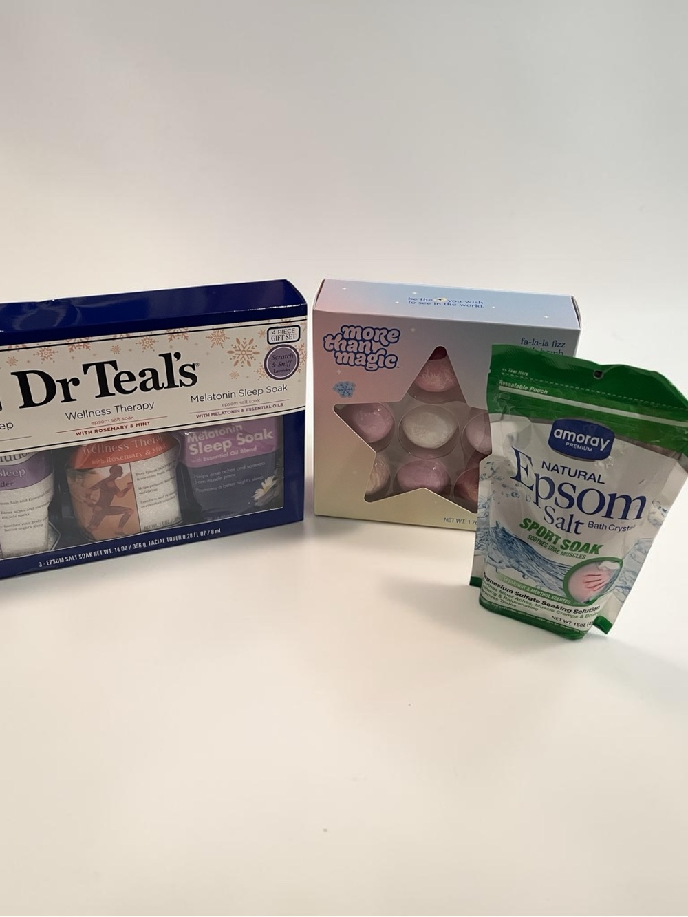 Epsom Salt & Bath Bomb Spa Gift Set – 7 Bath Bombs + Sport Soak – New in Package